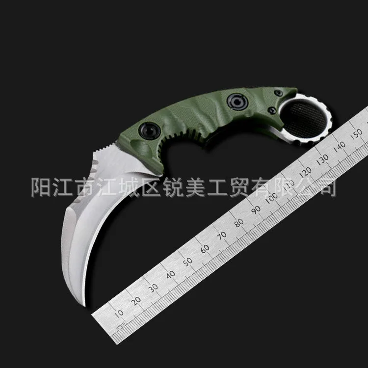 

D2 Camping outdoor survival claw knife rescue portable practical hunting tactical battle Knifes & K sheath fishing EDC tools