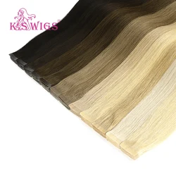 K.S WIGS Double Drawn Human Hair Straight Luxury Tape In Human Hair Extensions 20'' 50g K.S WIGS Double Drawn Human Hair Straight Luxury Tape In Human Hair Extensions 20'' 50g