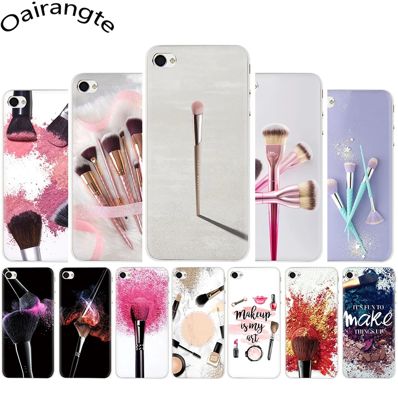 

Beautiful girl's makeup brush Hard phone cover case for iphone 5 5s 5C SE 6 6s 7 8 plus X XR XS 11 Pro Max
