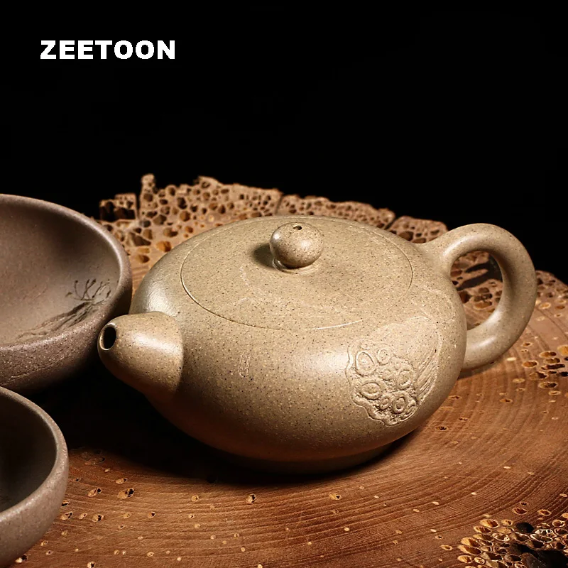 200cc Authentic Yixing Teapot Lotus Pot Health Care Purple Clay Tea Pot