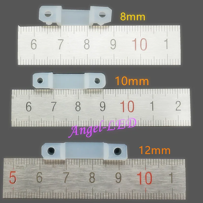 

50pcs 8mm/10mm/12mm 5050 WS2811 RGBW RGB 5050 LED Strip Connectors Silicon Clip