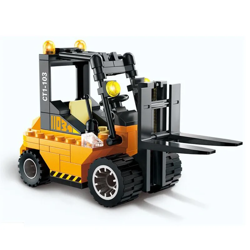115pcs/set Forklift Trucks Assembly Building Blocks Kits Children Educational Puzzle Toys Kids Birthdays legoeings 115pcs/set Forklift Trucks Assembly Building Blocks Kits Children Educational Puzzle Toys Kids Birthdays legoeings