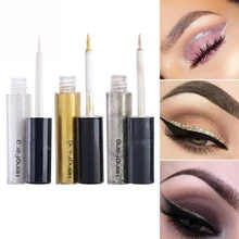 1 шт. Модный Блестящий подводка для глаз для женщин легко носить водонепроницаемый пигментированный красный белый золотой жидкая подводка для глаз с блестками Макияж