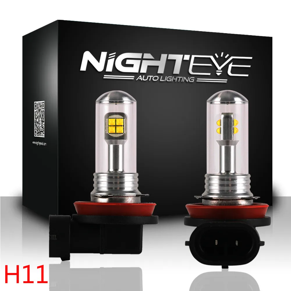 

H11 H16 LED Car Fog Light Bulbs 6000K 80W Car Auto LED Fog Light Lamp DRL Bulbs 6000K Cool White - Plug-n-Play