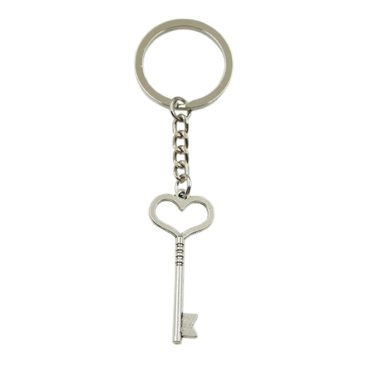 

new fashion men high quality car keychain DIY metal holder chain Silver Bronze vintage skeleton key pendant for Gift