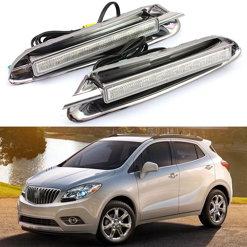 2X LED DRL Daytime Running Lights Daylight ABS Fog Lamps DRL For Buick