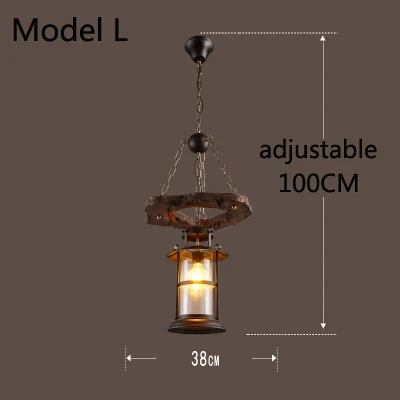 Промышленная Ретро барная ветровая люстра Лофт из цельного дерева индивидуальная ресторанная бар промышленная Кофейня промышленная люстра - Цвет корпуса: Model L