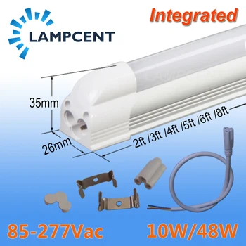 

2FT 3FT 4FT 5FT 6FT 8FT Integrated T5 LED Tube Bulb Shop Light Fixture 15/20/30 Pack