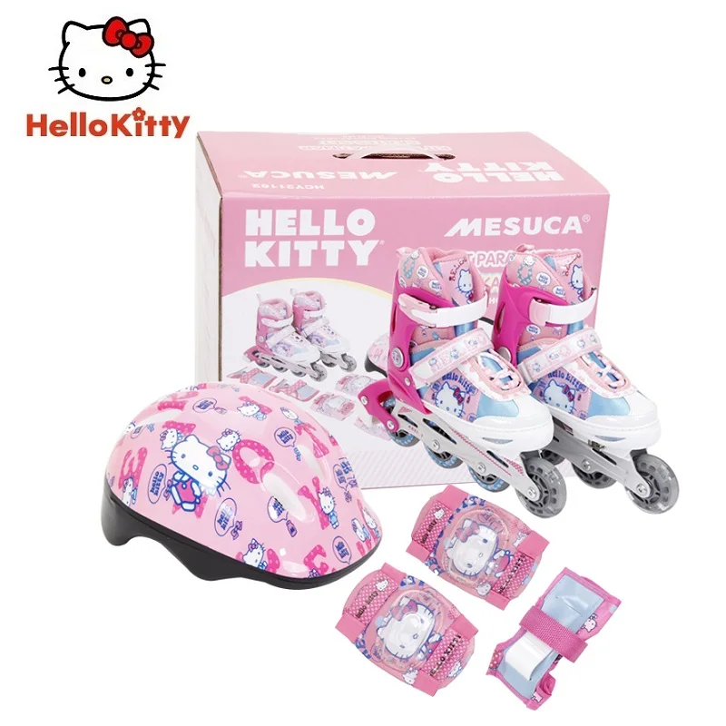 Hello Kitty Children kick Scooter Kid Skate COMBO SET Outdoor Family Game Funny Foot roller toy Safe Playing HCY21182