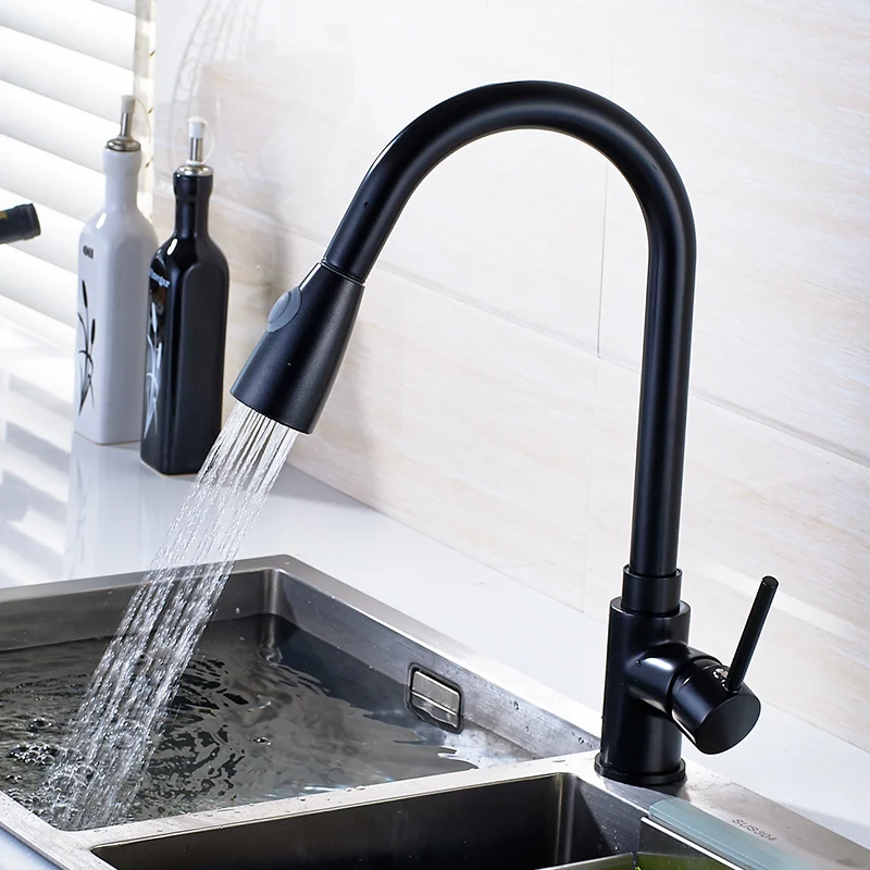 2016 pull out black kitchen faucet, Deck mounted kitchen mixer with pull out shower, Brass kitchen mixer pull out torneiras 2016 pull out black kitchen faucet, Deck mounted kitchen mixer with pull out shower, Brass kitchen mixer pull out torneiras