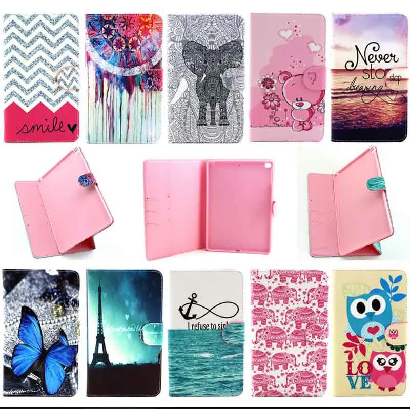 

For Apple iPad Air 2/iPad 6(2014) Fashion painting PU Leather Tablet Cover Case Protective Shell with Stand Function M4D69D