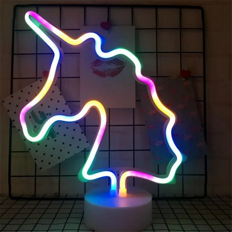 Neon Light Neon Sign Decoration LED Night Light Moon Flamingo Shape Colorful Desk Lamp for Indoor Wedding Illumination (6)
