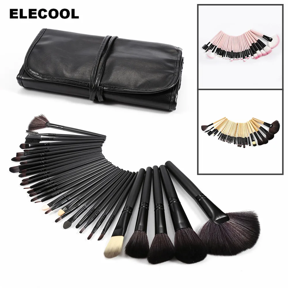 Professional 32Pcs Makeup Brush Set Foundation Cosmetic Powder Multifunction Toiletry Brushes Make Up Brushing Kits Bag