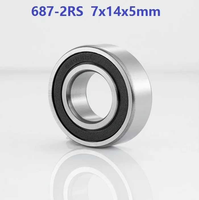 

500pcs/lot 687RS 687-2RS 687 RS 2RS ball bearing 7x14x5 mm deep groove ball bearings Miniature Mini bearing 7*14*5