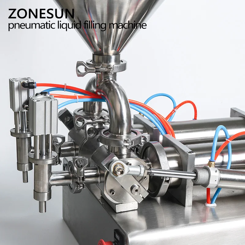 ZONESUN машина для розлива с двумя головками Автоматический Пневматический емкость
