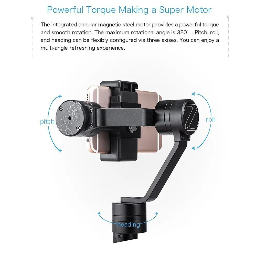  Z1-Smooth c r 3 Axis Handheld Stabilizer Brushless Gimbal for iPhone 6 plus Samsung S5 S6 XIAOMI Sm