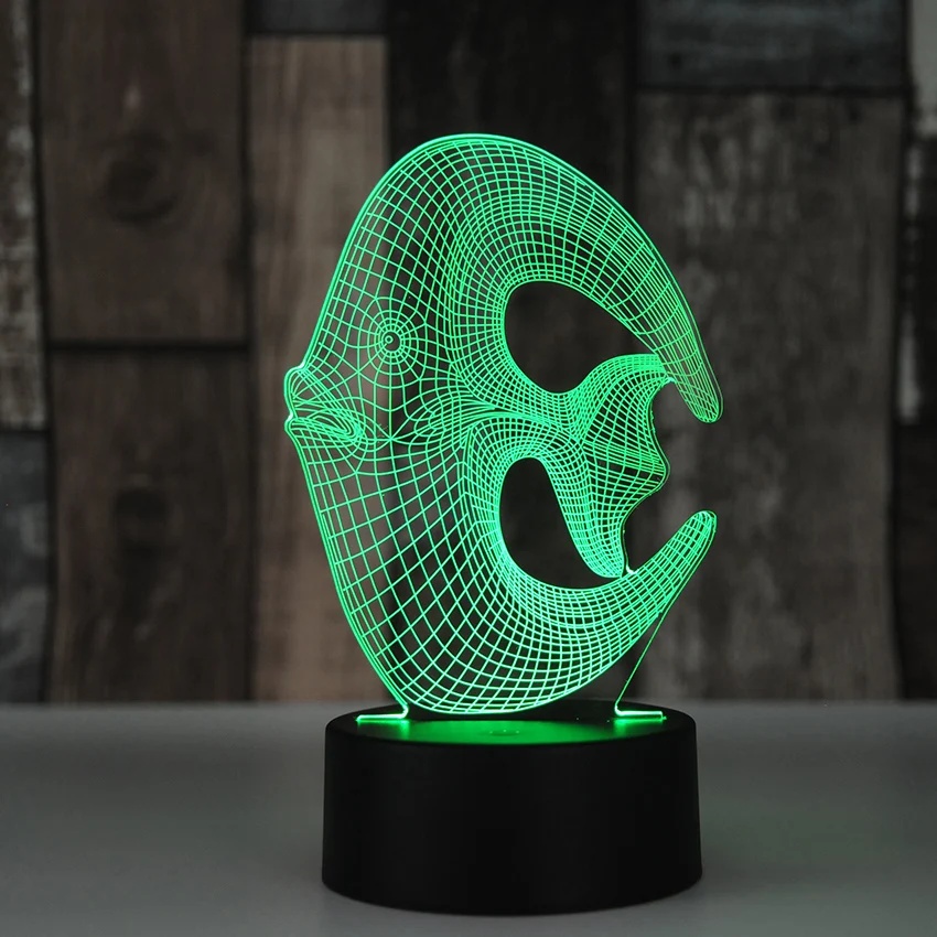 Новинка светодиодный ночник для малышей животные океан рыба luminaria 3D настольная