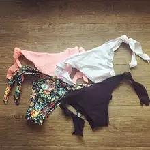 Цветочные повязки сексуальные стринги бикини-Танга бикини дно сексуальный купальный костюм; Купальник для женщин купальный костюм 119T