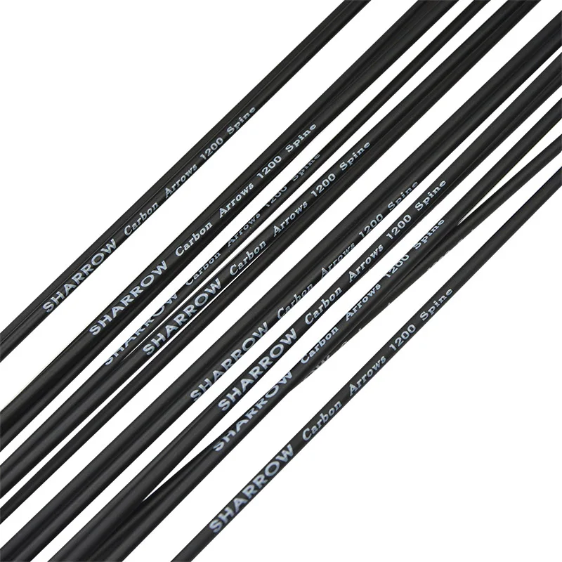 6/12/24/36pcs 32inch Archery Carbon Arrow Spine1200 ID 4.2mm OD5.6 mm Compound/Recurve Bow Outdoor Sports Shooting Accessories
