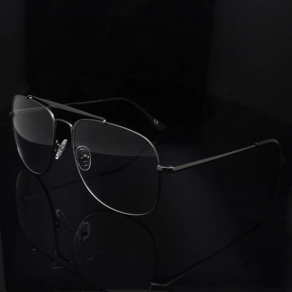 Najtaniej SORBERN Retro Style okulary pilotki ramki ponadgabarytowych mężczyźni kobiety aluminiowe okulary metalowe okulary przezroczyste soczewki pełna obręczy krótkowzroczność okulary