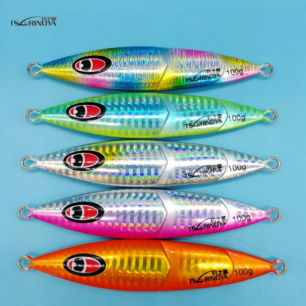 TSURINOYA 5PCS/LOT Deep sea Jigging Lure 40g/60g/80g/100g/150g
