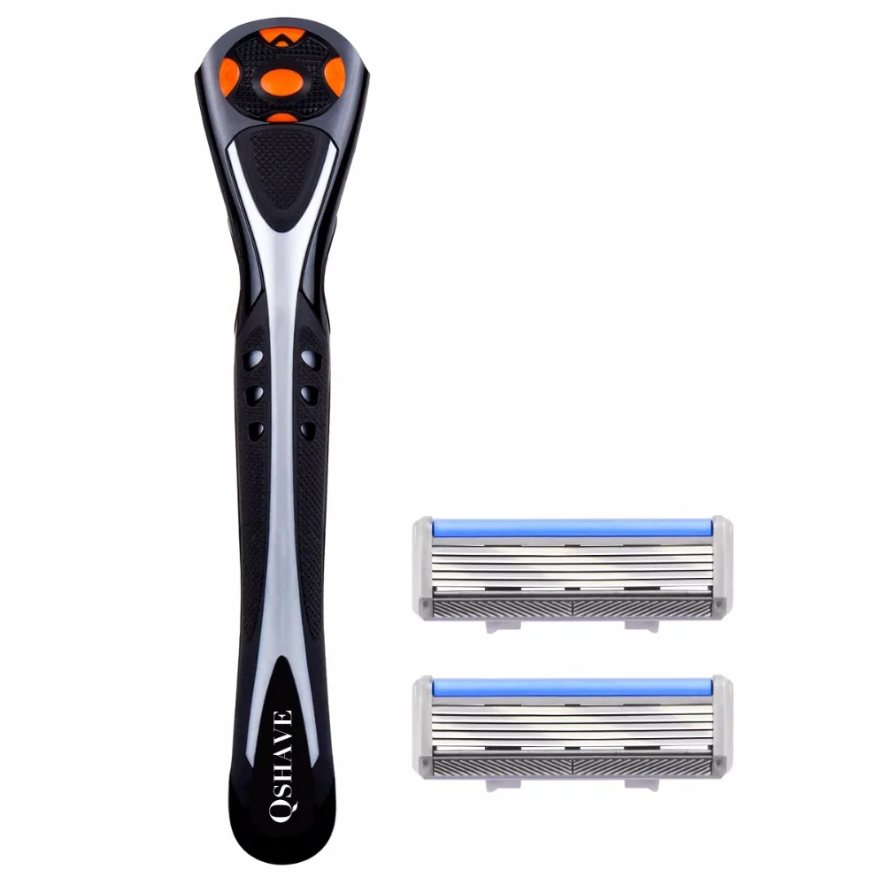 Black Spider Man Manual Shaving Razor shaver For men Can Design Name fit For Quattro Titanium 1pc Handle 2pc X5 Blade Qshave manual shaving manual shaver razor shaver