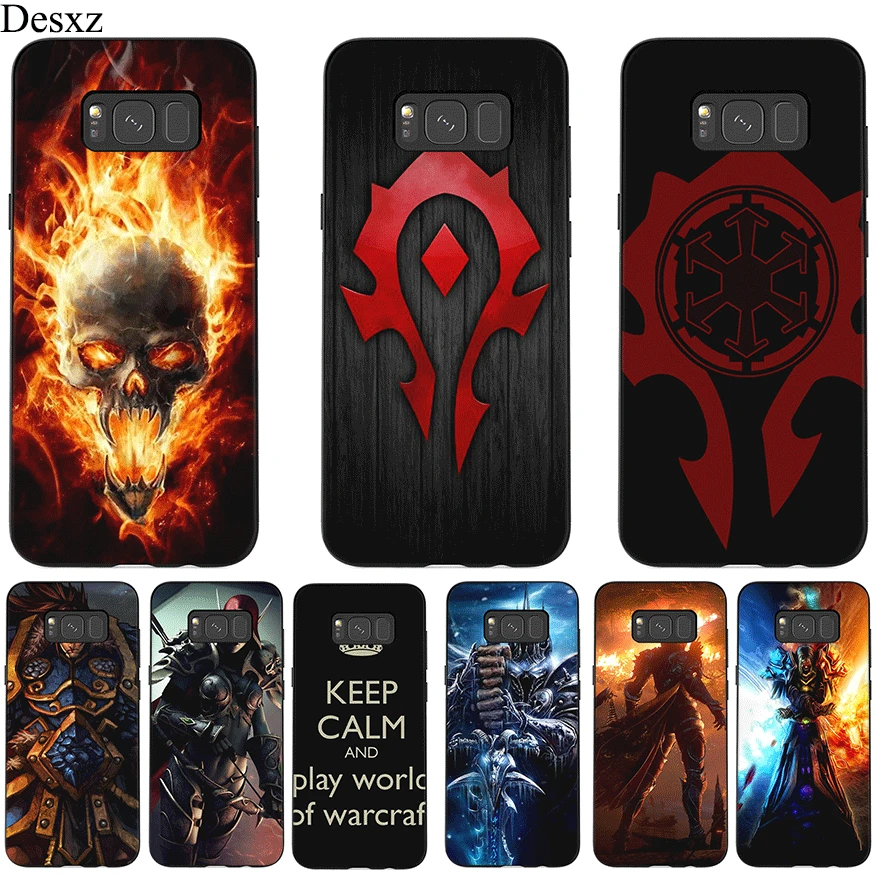 Silicone Mobile Phone Case For Samsung M10 M20 M30 M40 S6 S7 Edge S8 S9 S10 S10E Plus Note 8 9 Cover World Of Warcraft Wow Logo | Мобильные