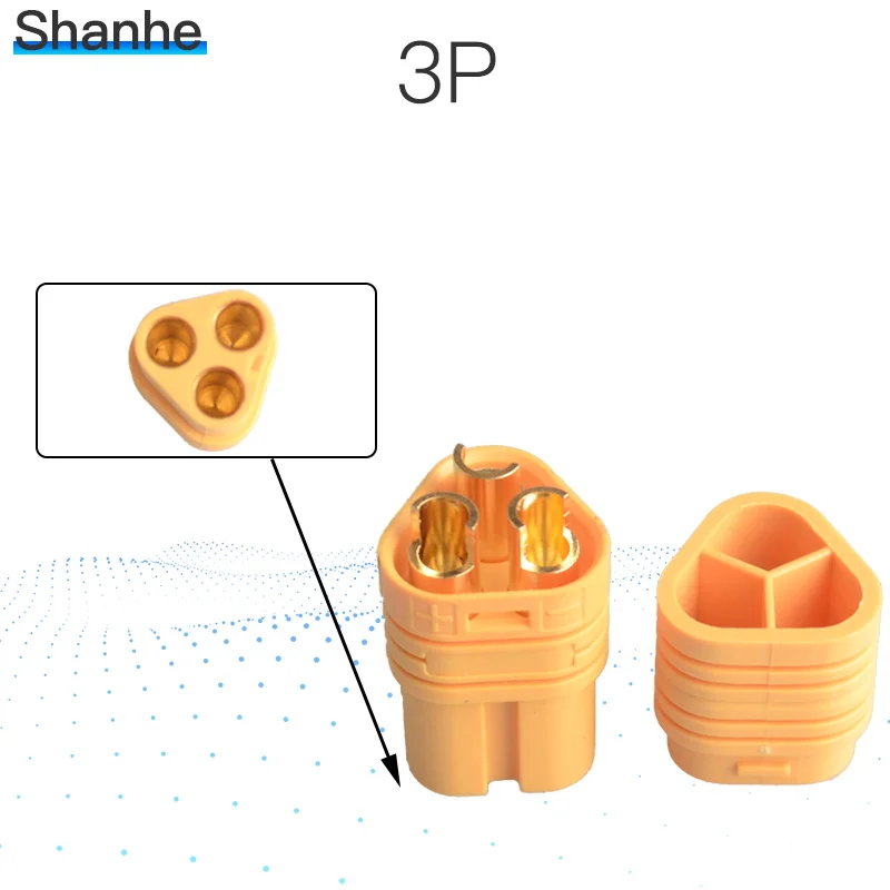 5 шт. Женский Мужской XT30 XT60 XT90 штекер Мужской Женский Пуля разъем Вилки для RC Lipo батареи разъемы - Цвет: 3p 5pcs