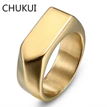 CHUKUI, модные мужские кольца, Геометрическая печатка, образец кольца, золотой, черный, серебряный цвет, кольцо на палец для мужчин, s, панк, нержавеющая сталь, ювелирное изделие