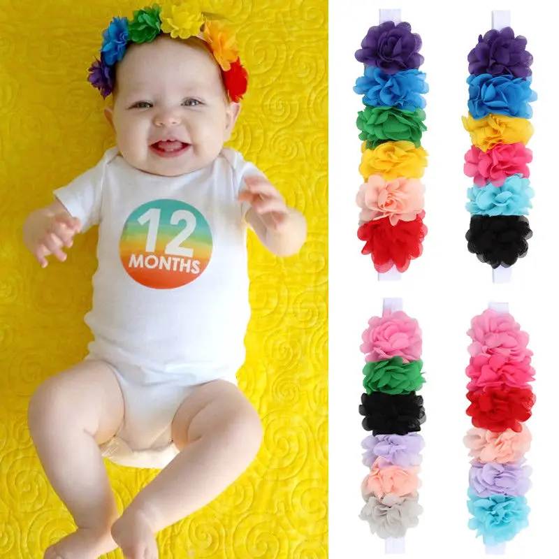 

1PC Cute Kids Newborn Baby Girls Headbands Toddler Infant Flower Headwear Hair Bow Band Hair Accessories Baby Photography Props