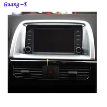 Car garnish cover detector ABS chrome Center Console Navigation box Interior GPS trim For Mazda CX-5 CX5 2013 2014 2015 2016