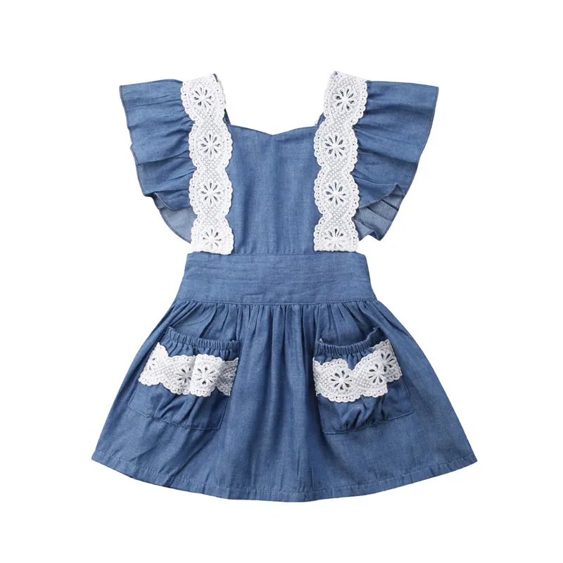 Buy Cute Baby Girls Clothes Pocket Dress Wedding Dress