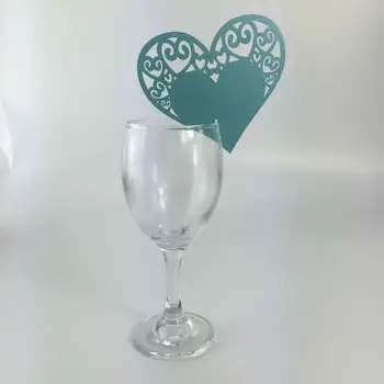 

Heart Paper Place Card / Escort Card / Cup Card/ Wine Glass Card Paper Party Decoration Par Wedding Favors