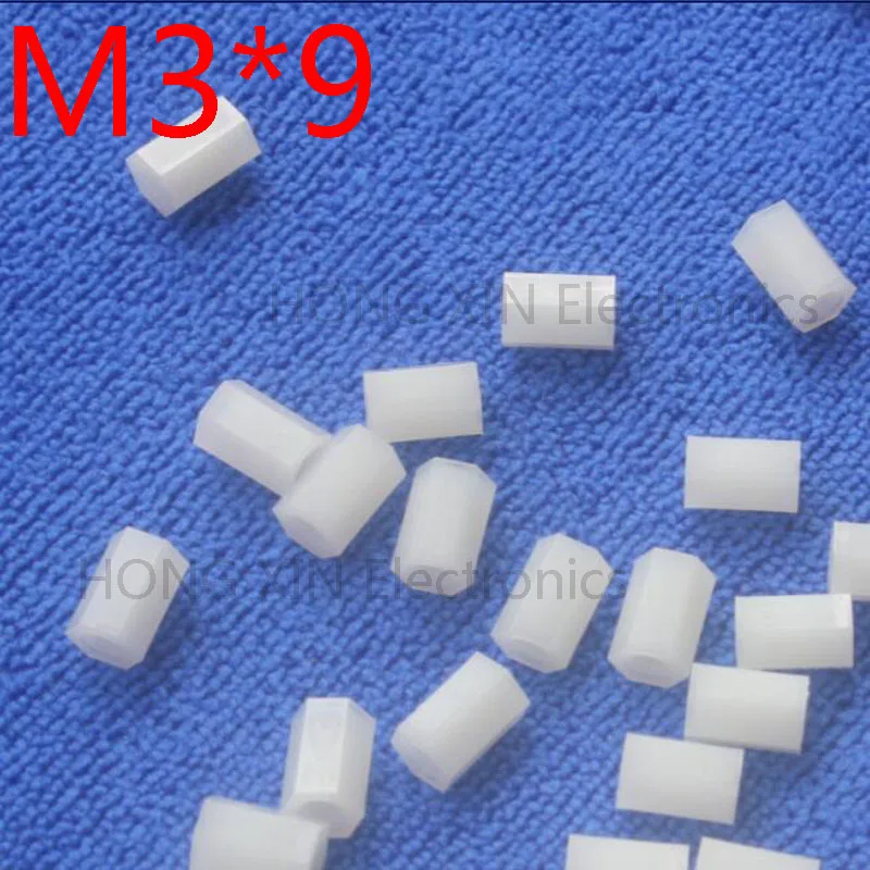 

M3*9 9mm 1 pcs white Nylon Hex Female-Female Standoff Spacer Threaded Hexagonal Spacer Standoff Spacer brand new