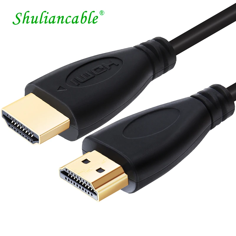 SL HDMI кабель 1 м 2 м 3 м 5 м 7,5 м 10 м кабель со штыревыми соединителями на обоих концах для подключения позолоченный HDMI 1,4 V 1080 P 3D для PS3 проектор HD ЖК-дисплей Apple ТВ фута, компьютерный кабель