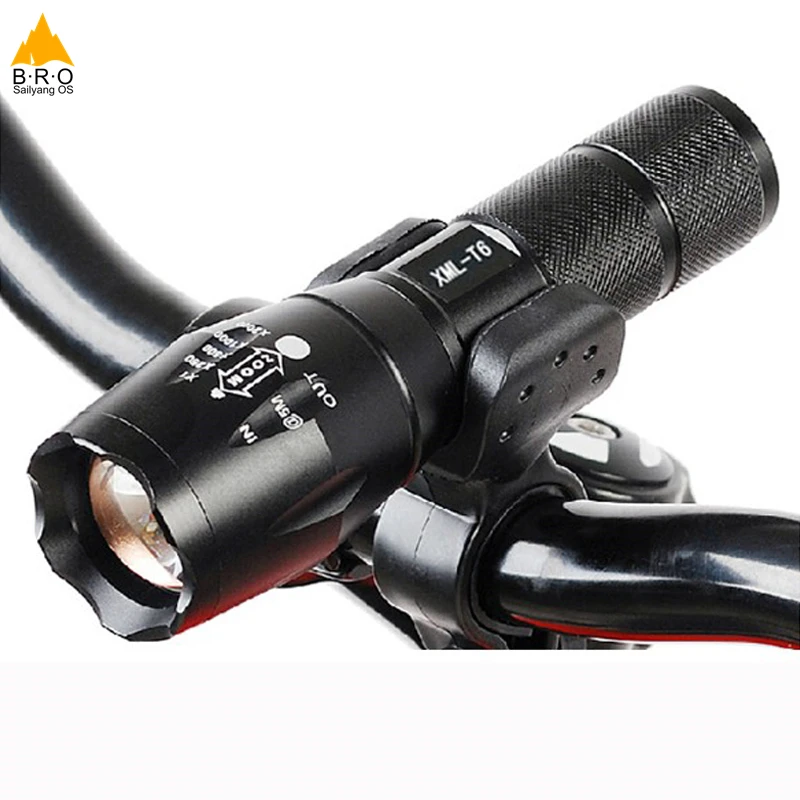 Super Light LED Holder High Lumen Bicycle Light Zoomable 5 Mode T6 Bike