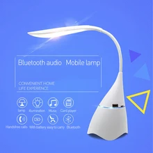 Dr.Memory Bluetooth Audio Lamp USB Gadgets Led desk table lamp DC5V charging magic speaker adjustable brightness reading lig