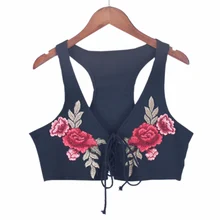 Женщина Йога Фитнес жилет красочные цветочные украшения сексуальный фронт выдалбливают Йога бюстгальтер девушка с обложки ежедневно носить мягкие scl390