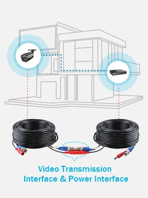 ANNKE 4 шт. в партии 30 м 100 футов BNC видео кабель питания для CCTV AHD камера DVR система безопасности черный аксессуары для наблюдения