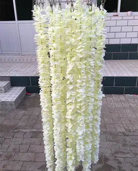 

1 m each pcs Artificial White cattleya orchids strings wedding silk flower floral arrangement wedding props wholesale 100pcs/lot
