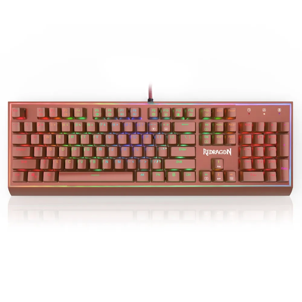 

Redragon K571 SIVA Professional Mechanical Gaming Keyboard RGB Backlight Blue Switches 104 Keys for Desktop Computer PC Laptop