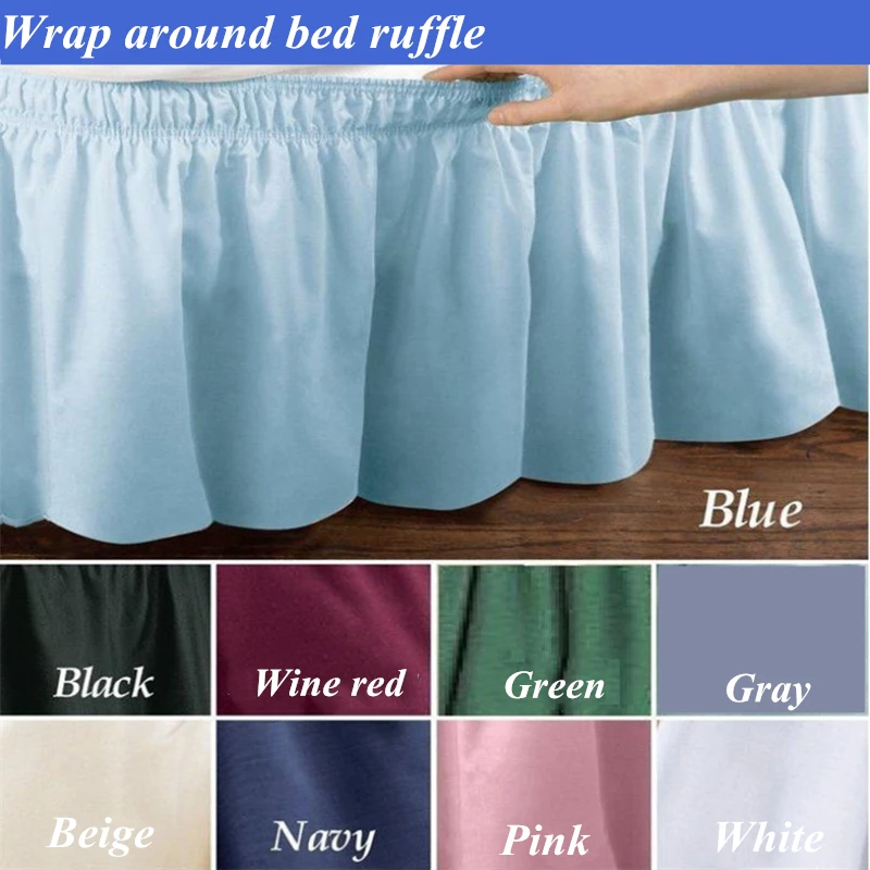 Elastic belt bed skirt solid bedspread mattress furniture protector Twin/Full/Queen without surface | Дом и сад
