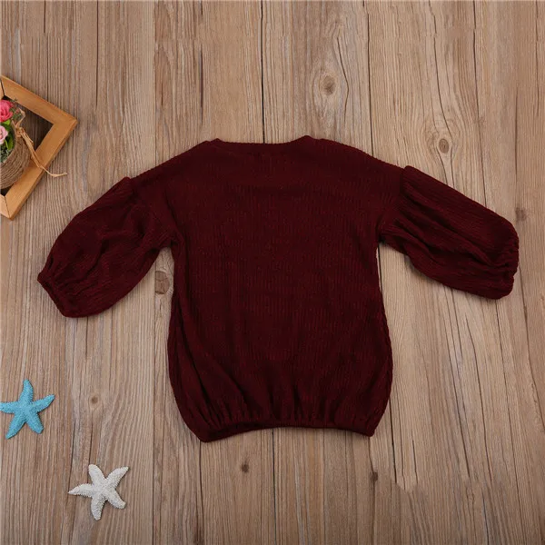 Новинка года; брендовая футболка с длинными рукавами для маленьких девочек; топы; свитер; детская футболка; пуловер; Топ; Однотонная рубашка; От 1 до 6 лет