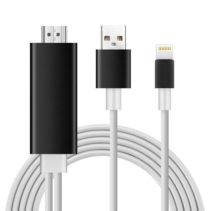 

For Lightning To Hdmi Adapter Digital Av Cable For IPhone X 8 Plus 7 6S Plus USB 6 Ft 1080P Digital HDTV For Ipad Air mini Pro