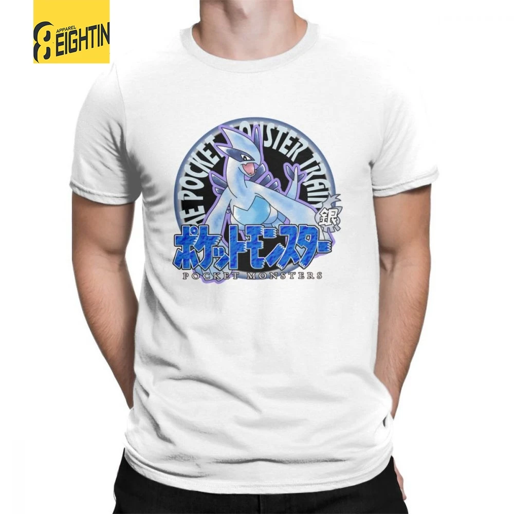 

Pokemon Returns Silver T-Shirts Man Short Sleeve Awesome Tee Shirt O Neck Purified Cotton Tops Party T Shirt