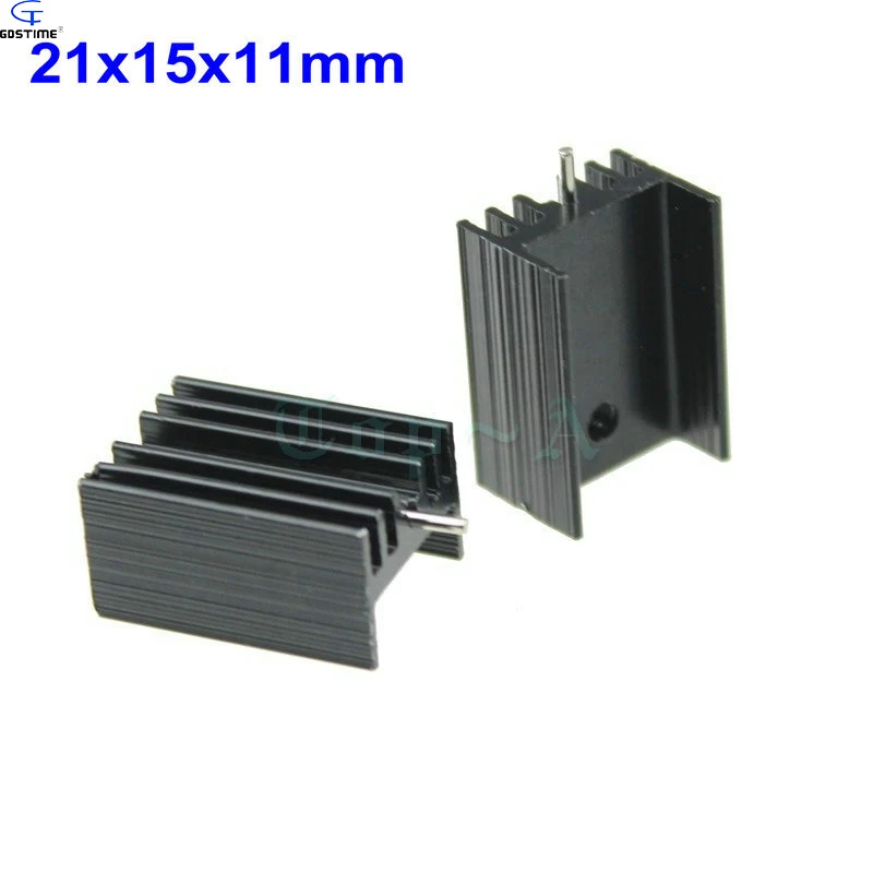 50 шт. Gdstime 21x15x11 мм TO 220 IC Радиатор охлаждения алюминий TO220 радиатор триодные