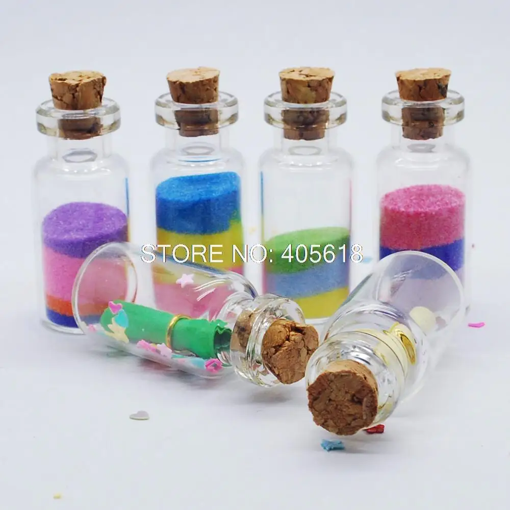 

LOW PRICE!! 50pcs 2ml Vials Clear Glass Bottles with Corks for scrap-booking, blood vialsEmpty Sample Jars Small