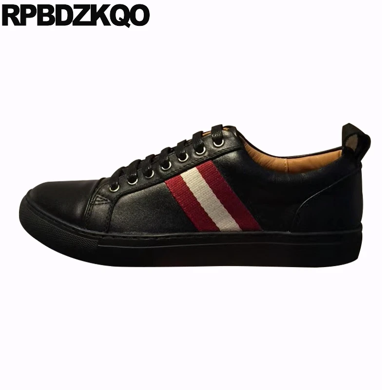 

white walking black runway men shoes brand casual trainers sneakers luxury european genuine leather slip resistant spring skate