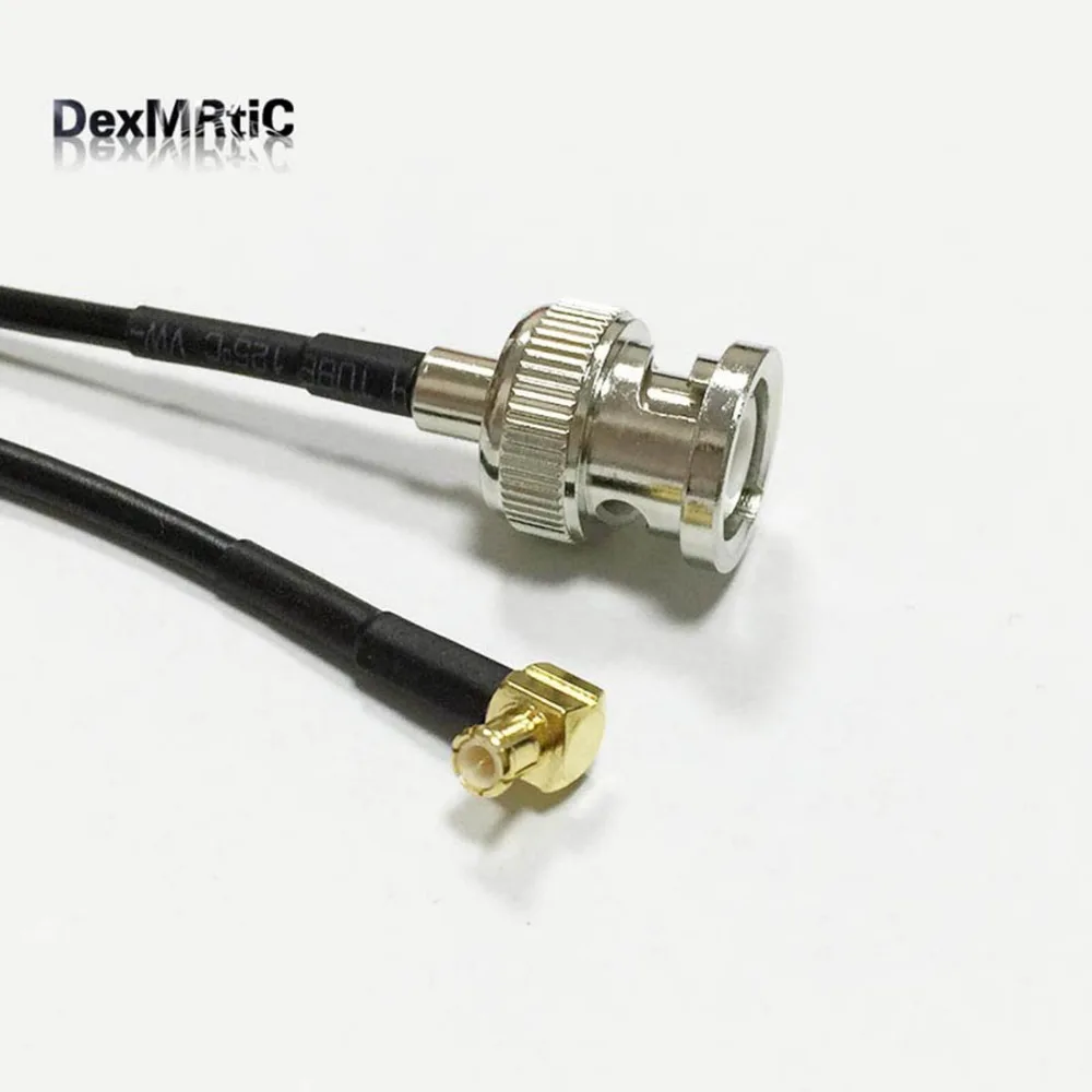 

New BNC Male Plug Connector Switch MCX Male Plug Right Angle Connector RG174 Cable 30CM Adapter RF Pigtail