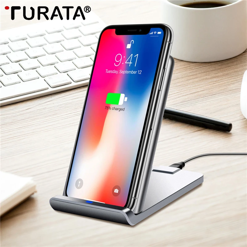 Turata Quick Charge 3 0 Беспроводной Зарядное устройство для iphone X USB быстрой зарядки база